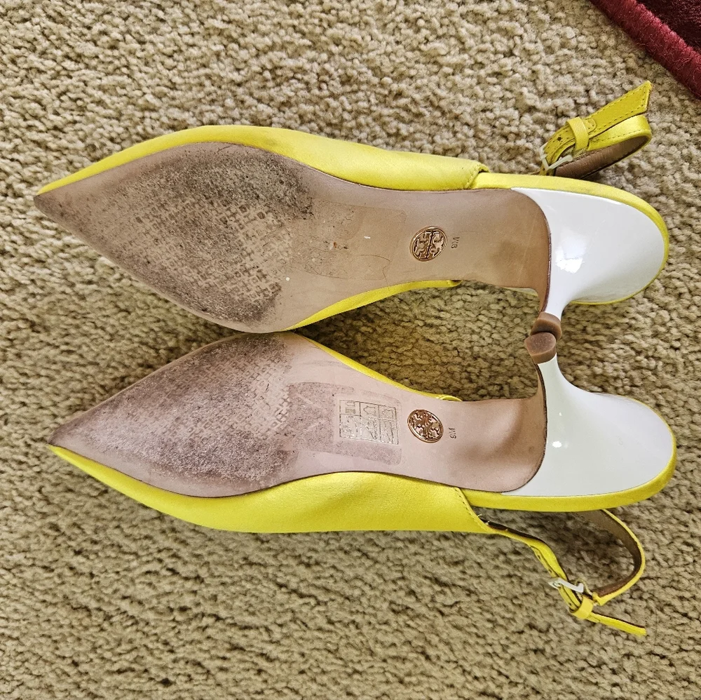 Tory Burch Elegant Pointed Slingback Pumps Size 9M - Picture 11 of 12